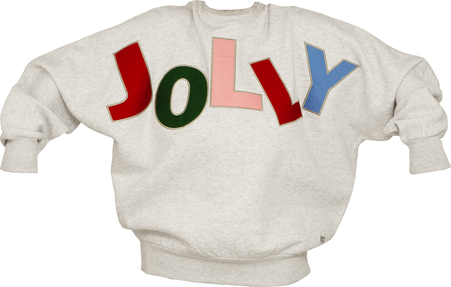 Juniors' Royce Apparel Jolly Flannigan Crewneck Sweatshirt (Ash Grey)
