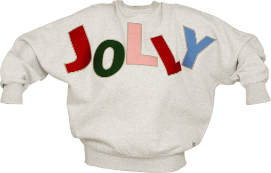 Juniors' Royce Apparel Jolly Flannigan Crewneck Sweatshirt (Ash Grey)