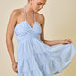 Juniors' Day + Moon Halter Gingham Mini Dress