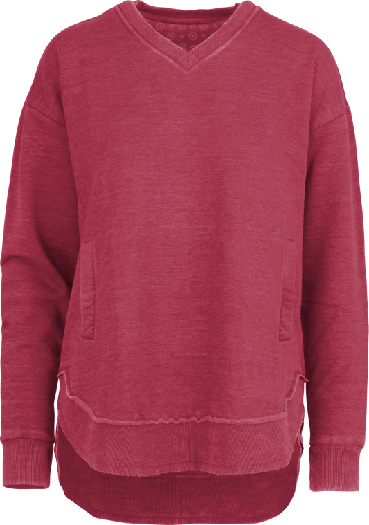 Royce Apparel East Hall Melange V-Neck Pocket Poncho