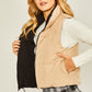 Reversible Woven Vest (Black/Beige)