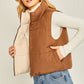 Woven Solid Reversible Vest (Cocoa)