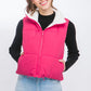 Woven Solid Reversible Vest (Fuchsia)