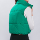 Reversible Woven Vest (Green/Beige)