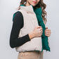 Reversible Woven Vest (Green/Beige)