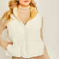 Reversible Woven Vest (Ivory/Brown)