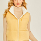 Reversible Woven Vest (Ivory/Brown)