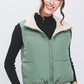 Reversible Woven Vest (Olive/Beige)