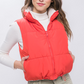 Reversible Woven Vest (Tomato/Beige)