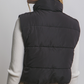Cropped Puffer Vest W/Pockets