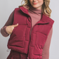 Cropped Puffer Vest W/Pockets