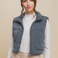 Cropped Puffer Vest W/Pockets