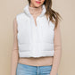 Cropped Puffer Vest W/Pockets