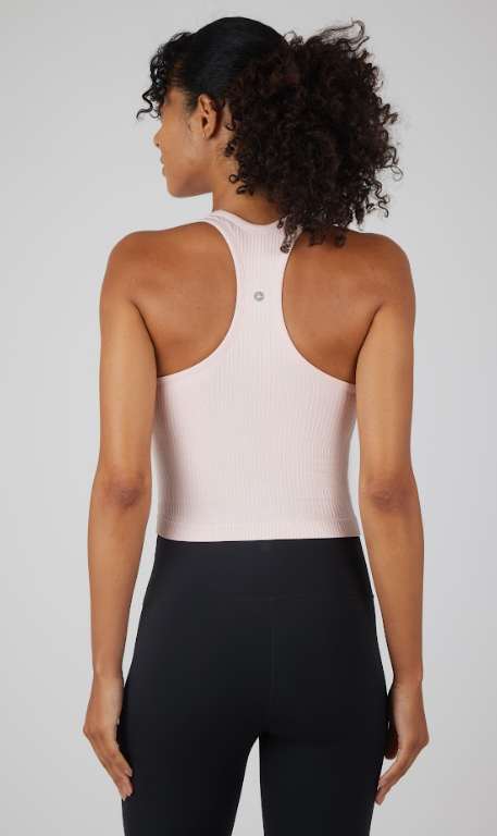Juniors' 90 Degree Ribbed Tank W/Padded Bra