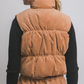 Corduroy Zip Up Puffer Vest