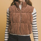 Corduroy Zip Up Puffer Vest