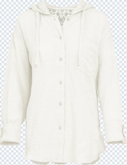 Juniors' Royce Apparel Villa Gauze L/S Top