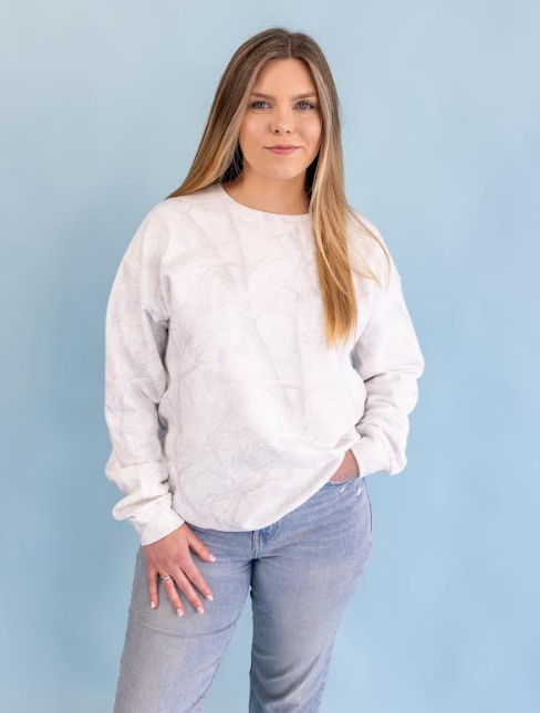 Camouflage Fleece Crewneck Sweatshirt (Woodland)