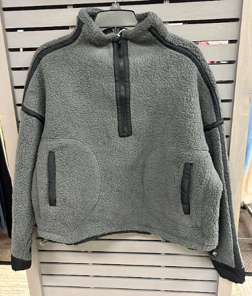 Day + Moon Sherpa Colorblock Half-Zip Fleece Pullover