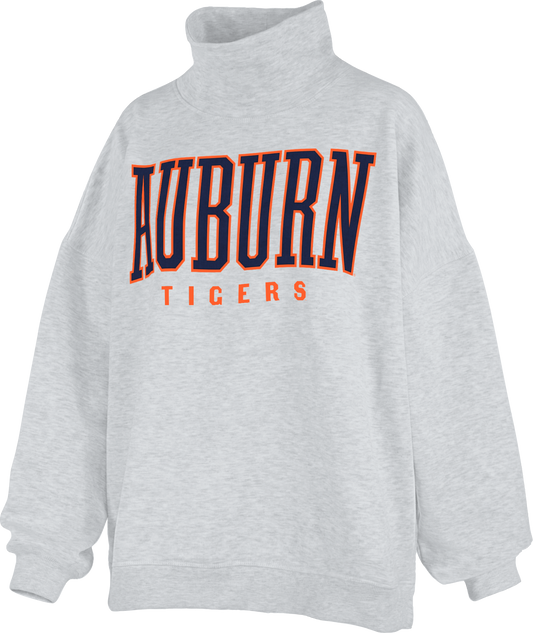 Royce Apparel AUBURN TIGERS "SOUTHLAWN ECHO" Mockneck (Ash)