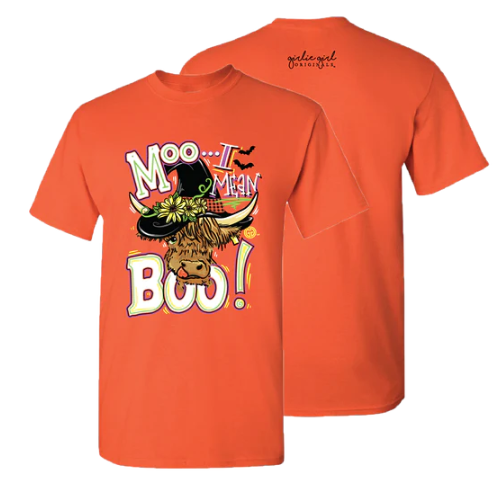 Girlie Girl Originals Moo Boo Halloween S/S (Orange)