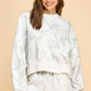 Camouflage Print Drop Shoulder Sweatshirt (Grey)