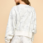 Camouflage Print Drop Shoulder Sweatshirt (Grey)