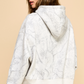 Camouflage Print Loose Fit Front Pocket Hoodie (Grey)