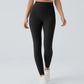 High Waisted Tummy Control Side Pocket Shaping Training UltraSculpt Leggings (Black)