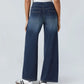 High Waisted Wide Leg Stretchy Knit Jeans