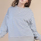 Stripe Comfy Casual Oversized Knit Top