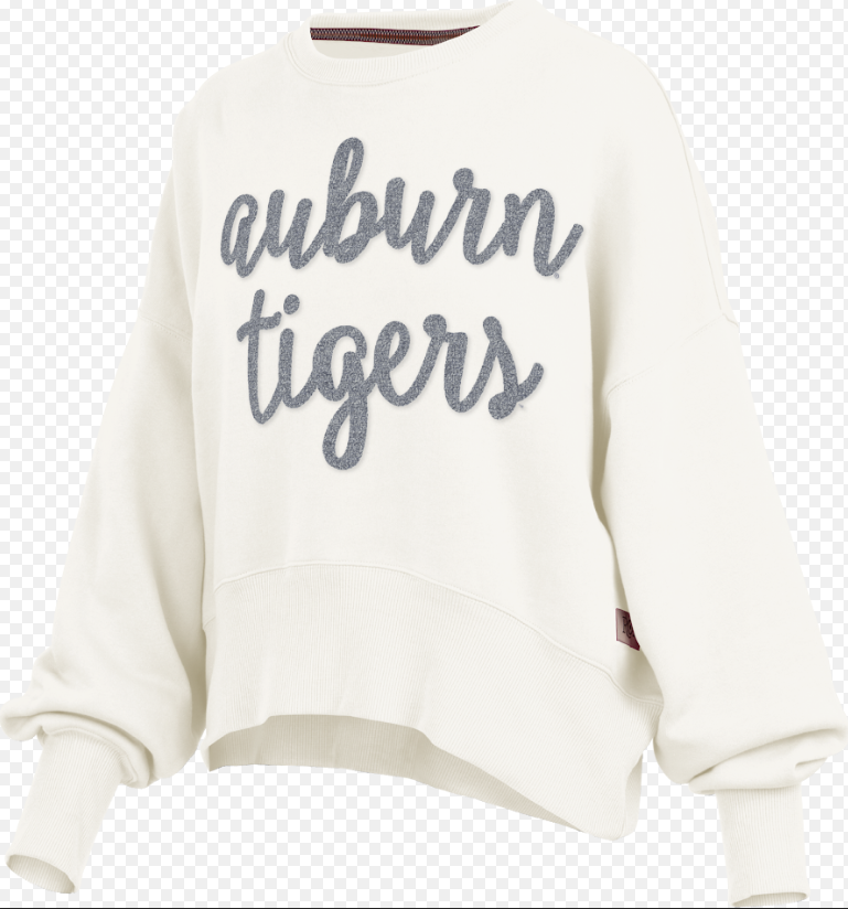 Auburn Tigers Chenille Script Sweatshirt (Ivory)