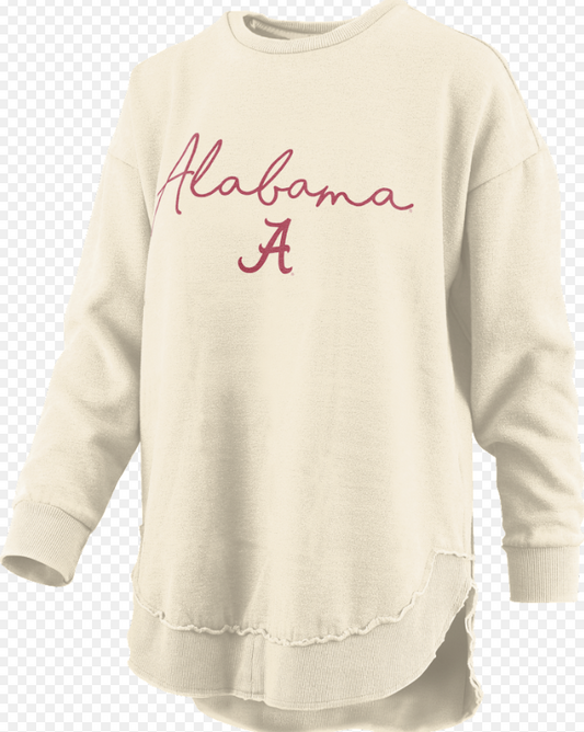 Alabama Vintage Poncho Fleece L/S Ivory