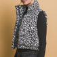 Leopard Print Zip Up Puffer Vest