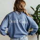 Don't Know, Don't Care Sweatshirt (Cream/Blue)