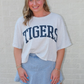 TIGERS Crop Top (Heather Grey/Navy)