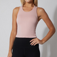Juniors' 90 Degree Ribbed Tank W/Padded Bra