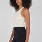 Juniors' 90 Degree Ribbed Tank W/Padded Bra