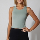 Juniors' 90 Degree Ribbed Tank W/Padded Bra
