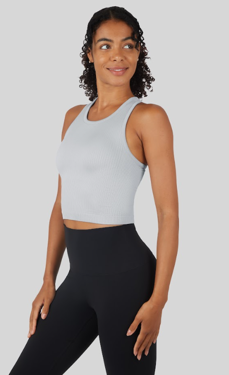 Juniors' 90 Degree Ribbed Tank W/Padded Bra