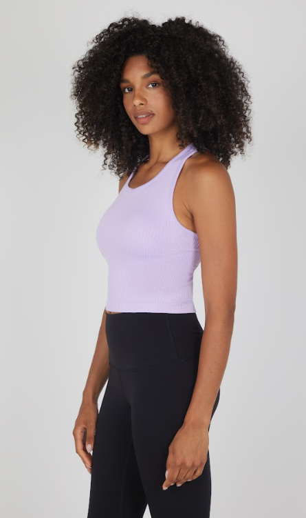 Juniors' 90 Degree Ribbed Tank W/Padded Bra