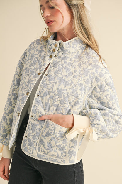 &Merci L/S Floral Quilted Jacket