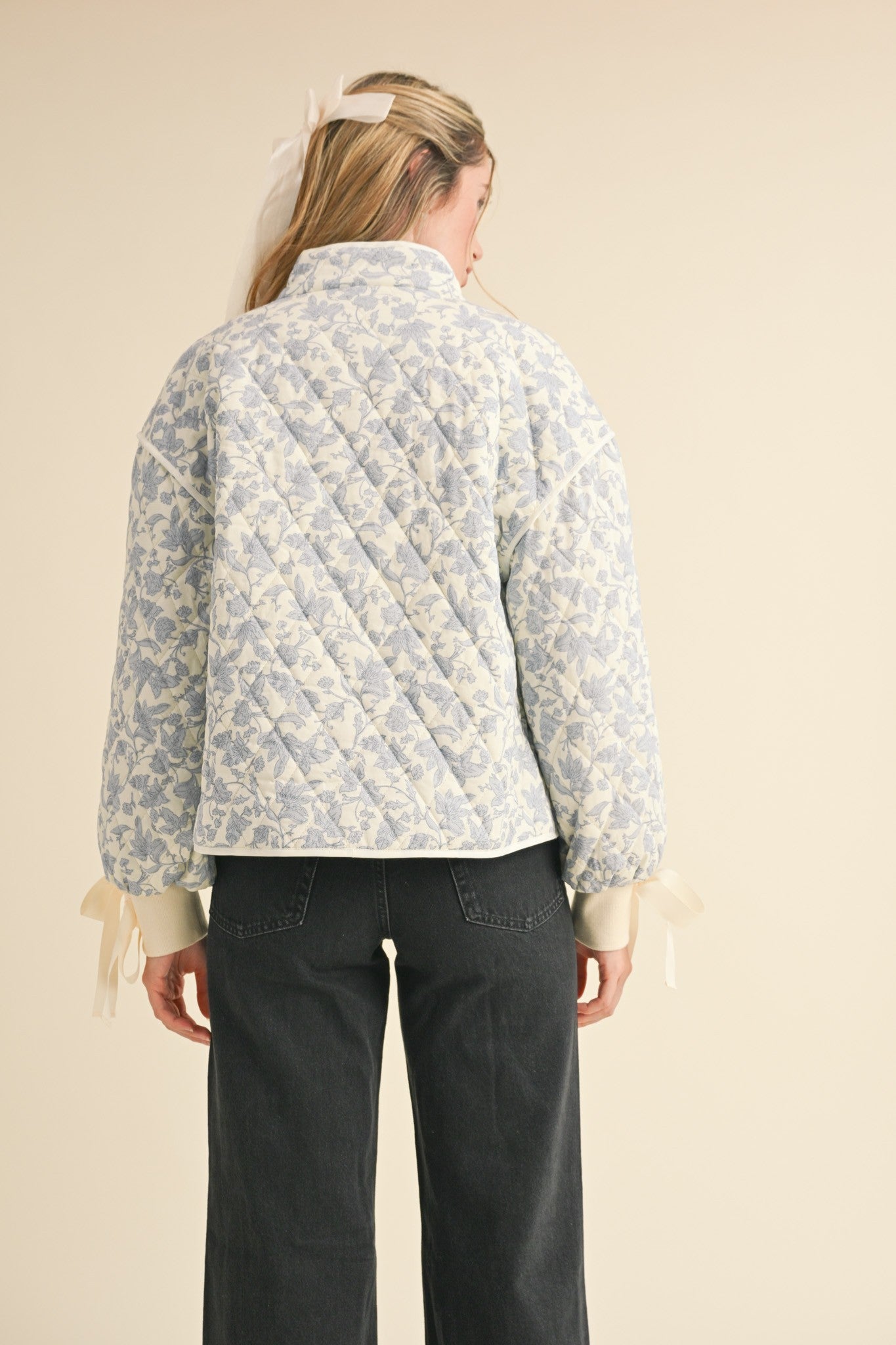 &Merci L/S Floral Quilted Jacket
