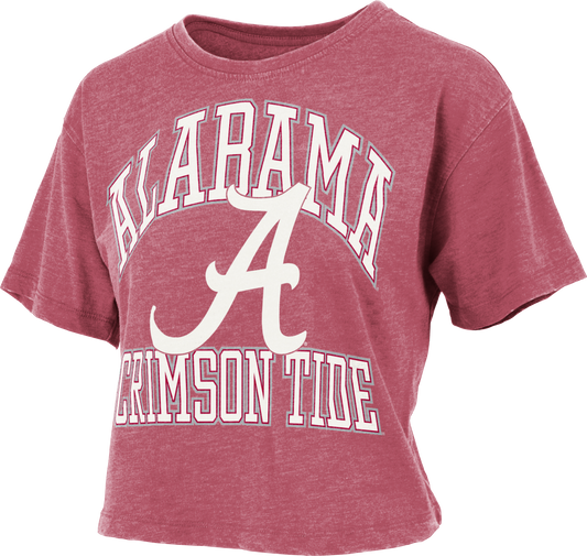 Alabama Crimson Tide Vintage Wayne Waist Length S/S (Crimson)