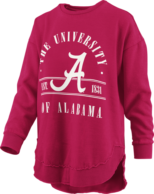 Alabama Melange Poncho Sloane L/S (Crimson)