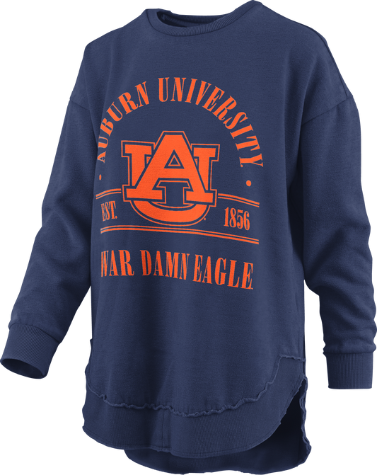 Auburn Tigers Melange Poncho Sloane L/S (Navy)