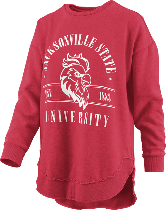 JSU Melange Poncho Sloane L/S (Red)