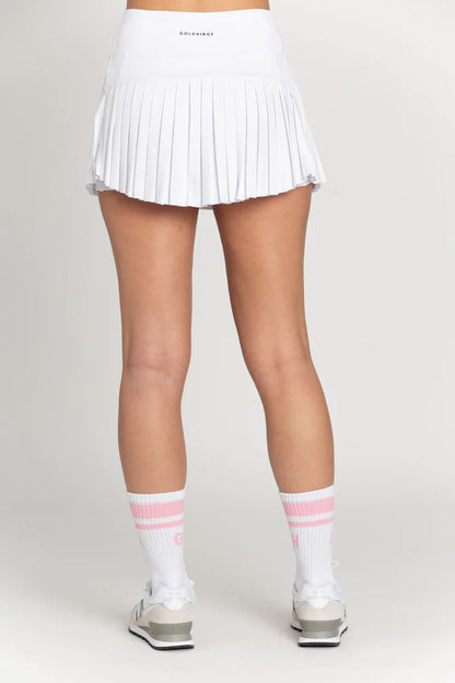 GOLD HINGE Pleated Tennis Skirt (Off White)