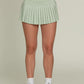 GOLD HINGE Pleated Tennis Skirt (Pastel Green)