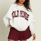 Heather White Maroon GH Wide Arm Sweatshirt